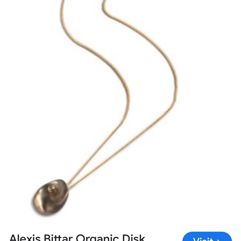 Alexis Bittar Gold-Tone Organic Pendant Necklace with Chrystal
 Sold out